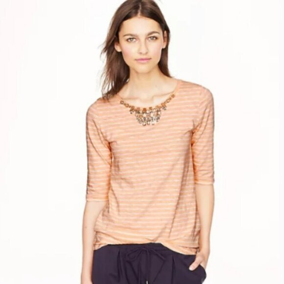 J.Crew Jeweled painters tee in stripe size XS - Picture 1 of 8